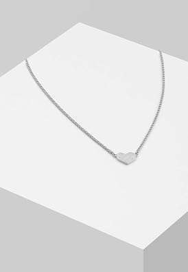 LIEBESKIND Berlin Heart Necklace for Women - Stainless Steel Chain with Loving Heart Pendant - Available in Various Colours and Designs - Romantic Gift Idea