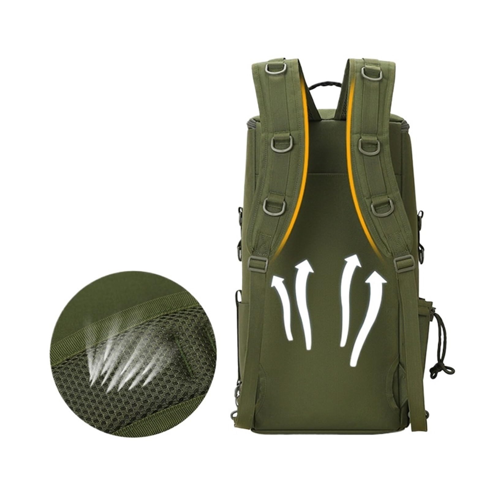 Mochila al aire libre de senderismo y escalada gran capacidad(Green)