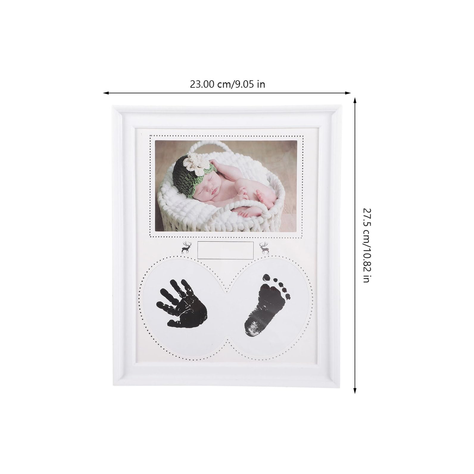 Cadre Photo Personnalisé Blanc Cadre Souvenir Naissance pour Mains et Décoration Maison et Naissance