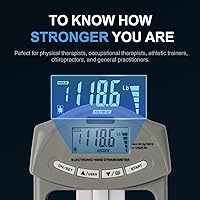 Vista 8 de Handeful Probador de fuerza de agarre, dinamómetro de agarre de mano (198 libras / 90 kg), medición de agarre electrónico para uso deportivo en casa