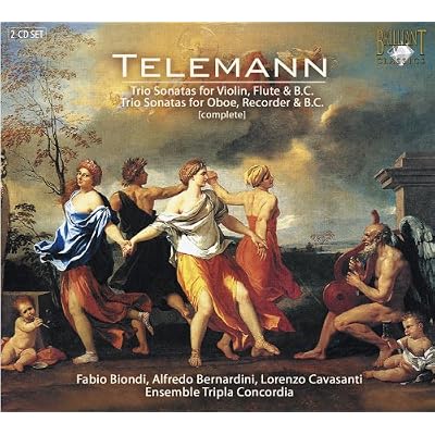 Telemann: Trio Sonatas For Violin, Flute And B.C./...