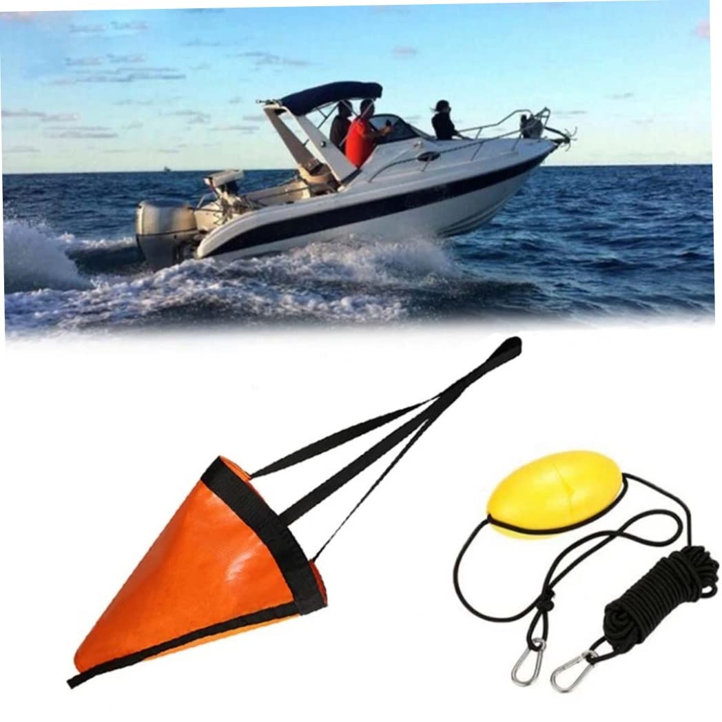 Drift Sock avec Harnais Bouée Ancre De Mer Pêcheurs À Ligne Pêche Drogue Bateau Ancres Ancre De Bateau Bouée Ancre Flottante pour Kayak Bateau 18 Pouces Orange
