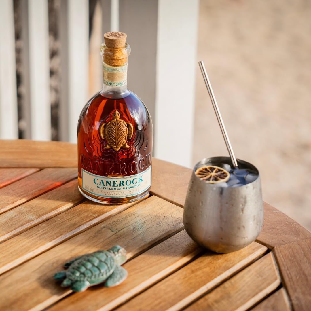CANEROCK - Boisson Spiritueuse à Base de Rhum - 40% Alcool - 70 cl | Origine : Barbade - Notes d'Épices Douces & Patissières - À Déguster Pur ou en Cocktail