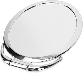 Elegante espejo de maquillaje plegable de dob...