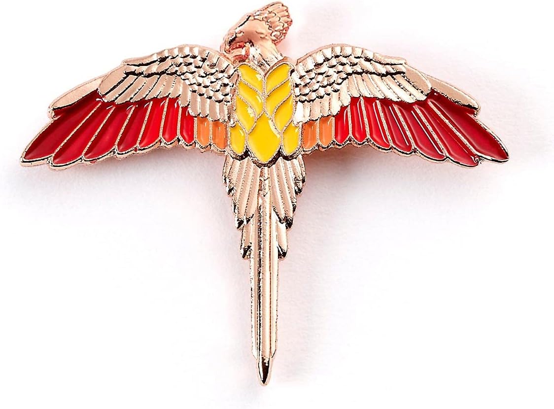 Official Harry Potter Rose Gold Plated Fawkes Pin Badge HPPB0113