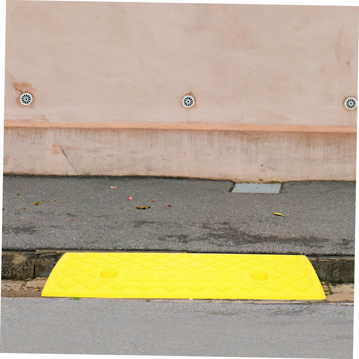 Rampa in Gomma per Soglia Auto e Scooter, Antiscivolo Gialla