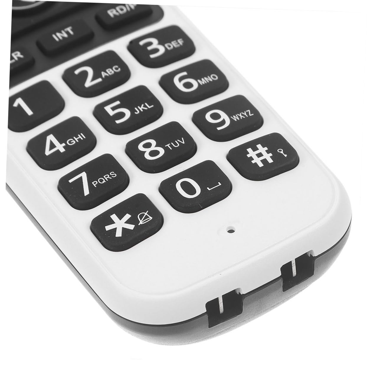 Telefono Cordless da Casa a Grandi Tasti Bianco Display LCD | Funzione Espandibile, per Uso Domestico e Ufficio, Accessoriato Batteria Aaa