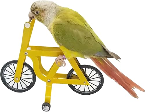 Miniatura 1 de Juguete de entrenamiento de inteligencia de pájaros, rompecabezas de loro, juguete de bicicleta para pájaro pequeño y mediano, juguete educativo de