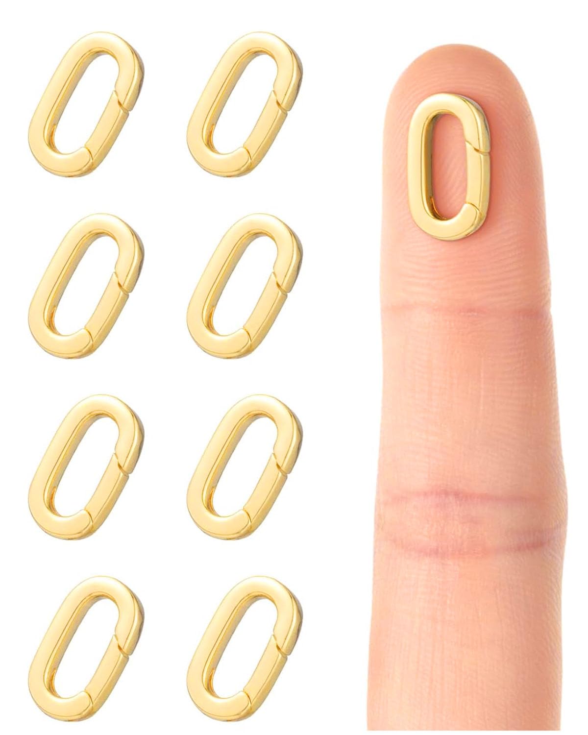 Chiusura a grilletto ovale riempa in oro 14 carati chiusura in oro per collana con bracciale creazione di gioielli risultati fatti a mano fai-da-te accessori riempi in oro  36