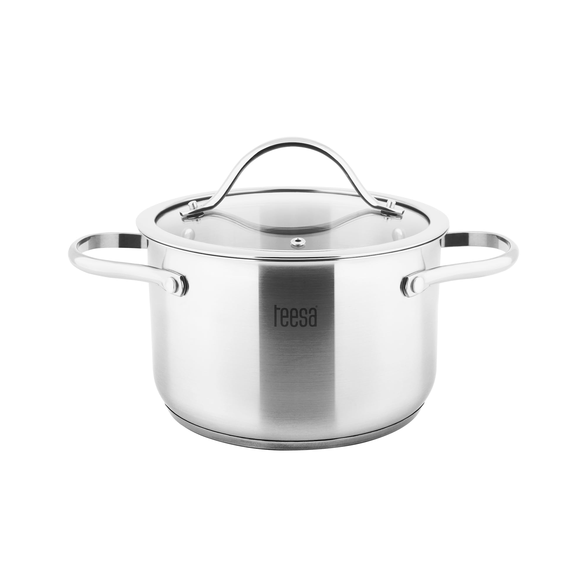 Teesa Set di pentole da 6 pezzi COOK EXPERT MASTER in acciaio inossidabile tipo 18/10 pratico misurino per tutti i tipi di pentole TSA0141