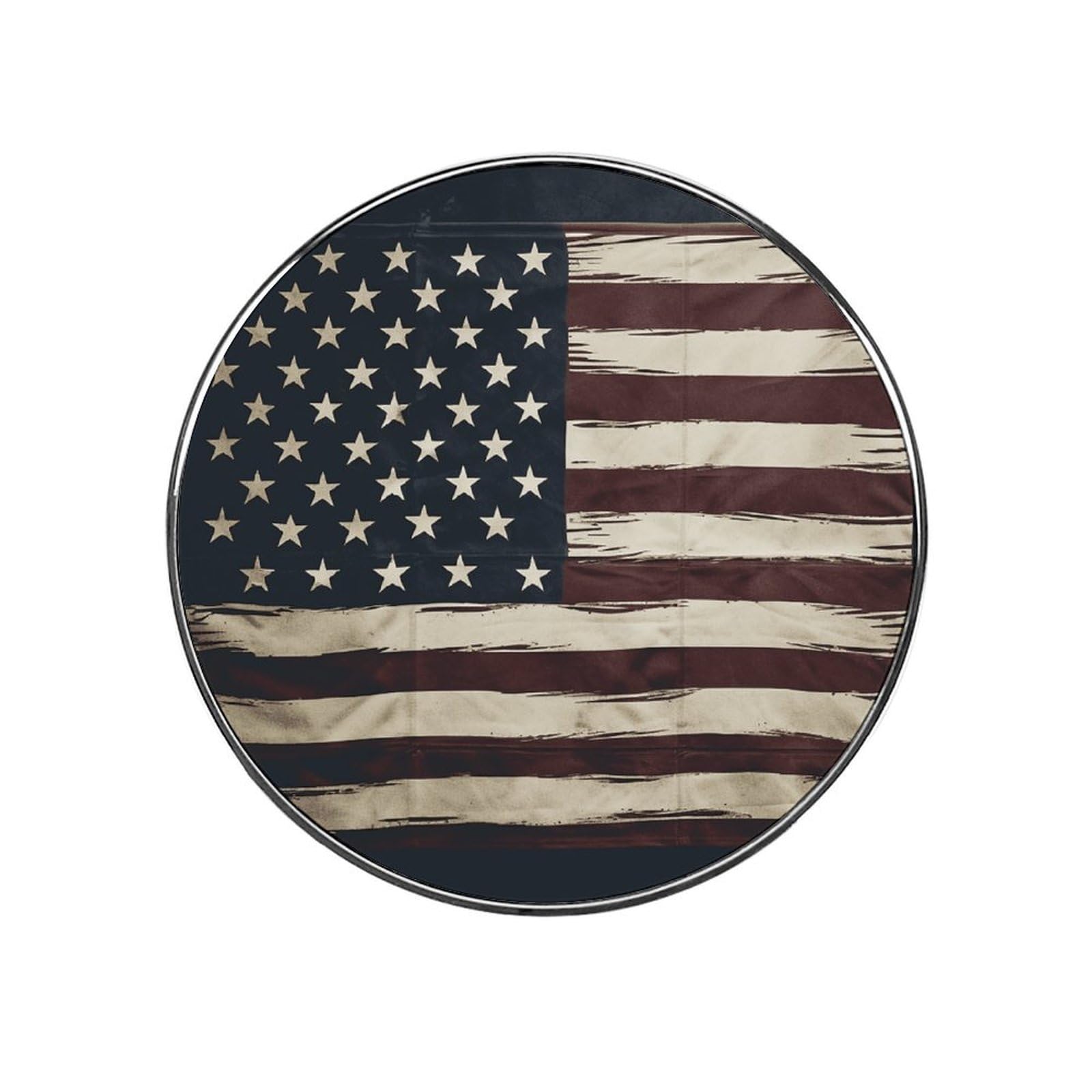 Refrigerator Magnet American Flag Printing Fridge Magnet Alloy Material,Fun Personalized Refrigerator Sticker Round Decorative Magnet for Whiteboard Kitchen Locker