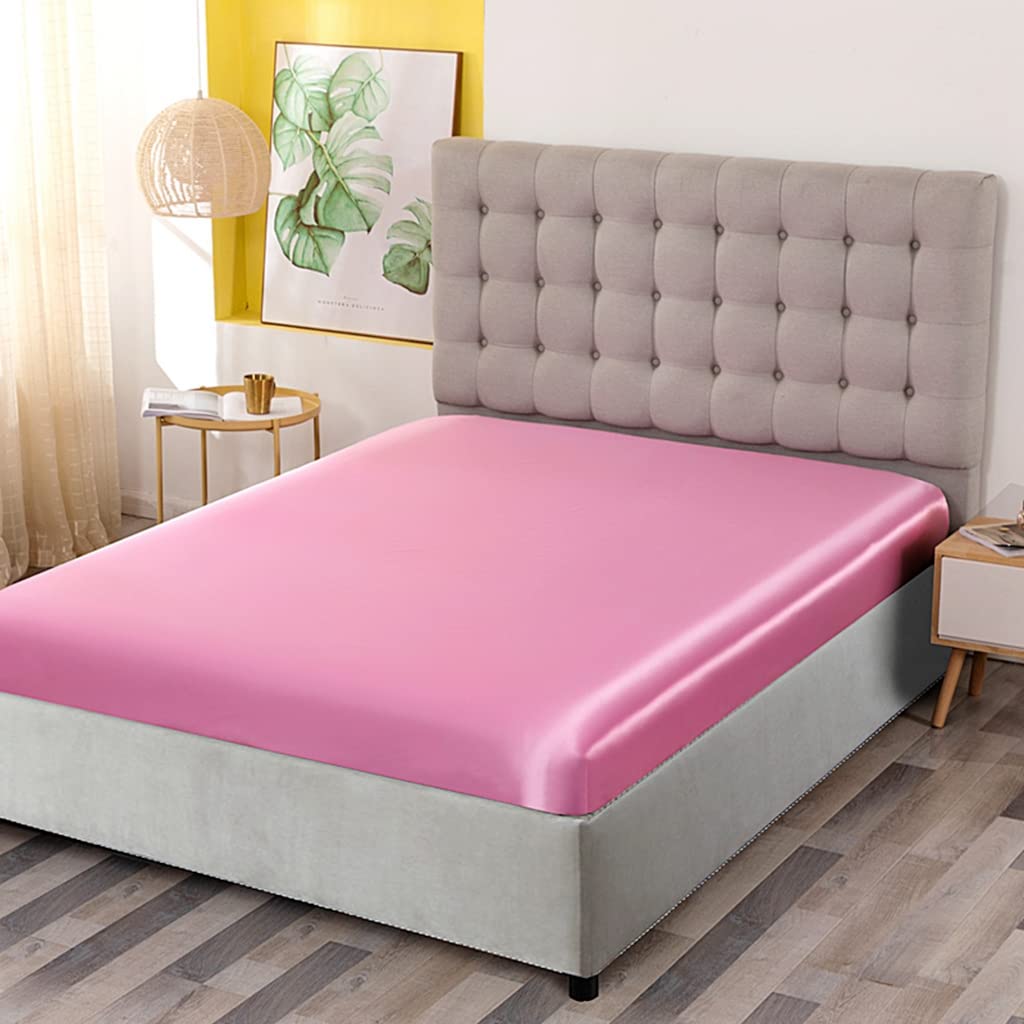 SDIII Mikrofaser-Bettwäsche Queen Size – Rosa Blumenmuster, 4-teilig, Kühl & Knitterfrei