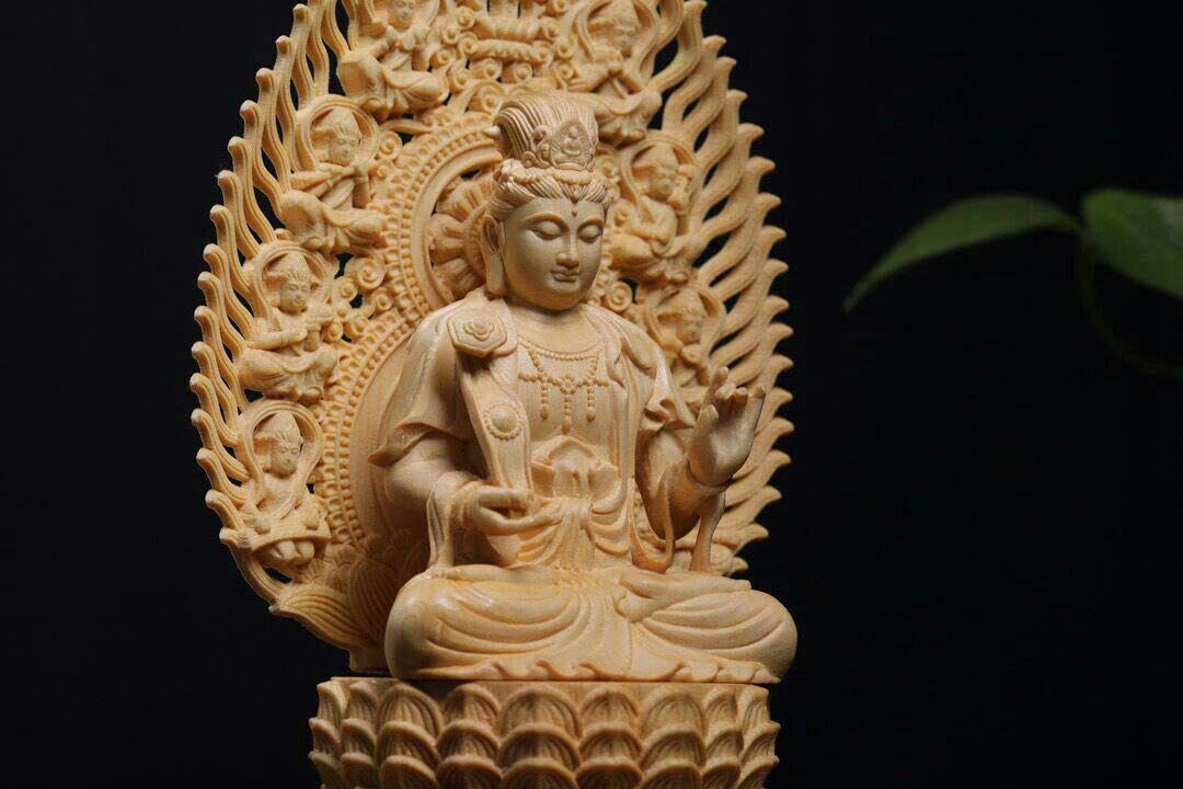 Amazon｜極上品 八大守護神の「普賢*」菩薩 木彫仏教 精1｜仏像 