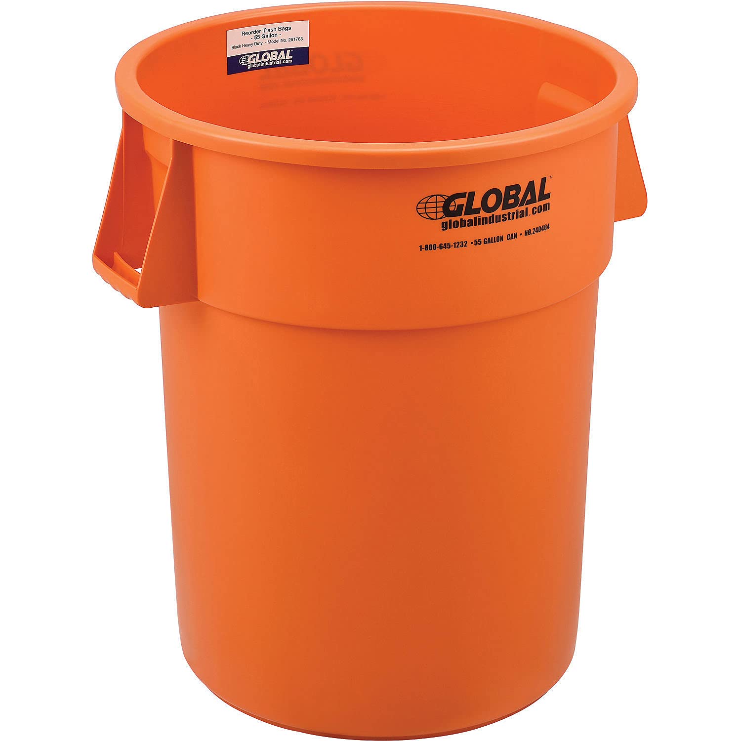 Global Industrial Yellow / 55 Gallon / Industrial Trash, Recycling & Compost