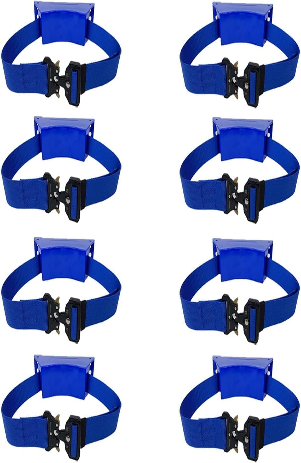 Oxygen Cylinder Wall Mount Bracket - Steel Storage Rack with Adjustable Strap(Blue,8pack)
