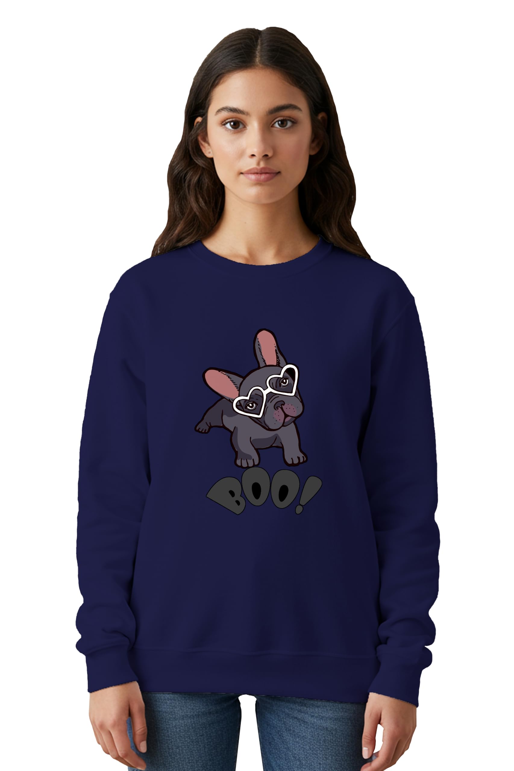 buy that trendz Sweatshirts for Women Boo Printed Cotton Blend Long Sleeve Round Neck Regular Fit Casual Gen Z Winter Sweatshirt-picture-20