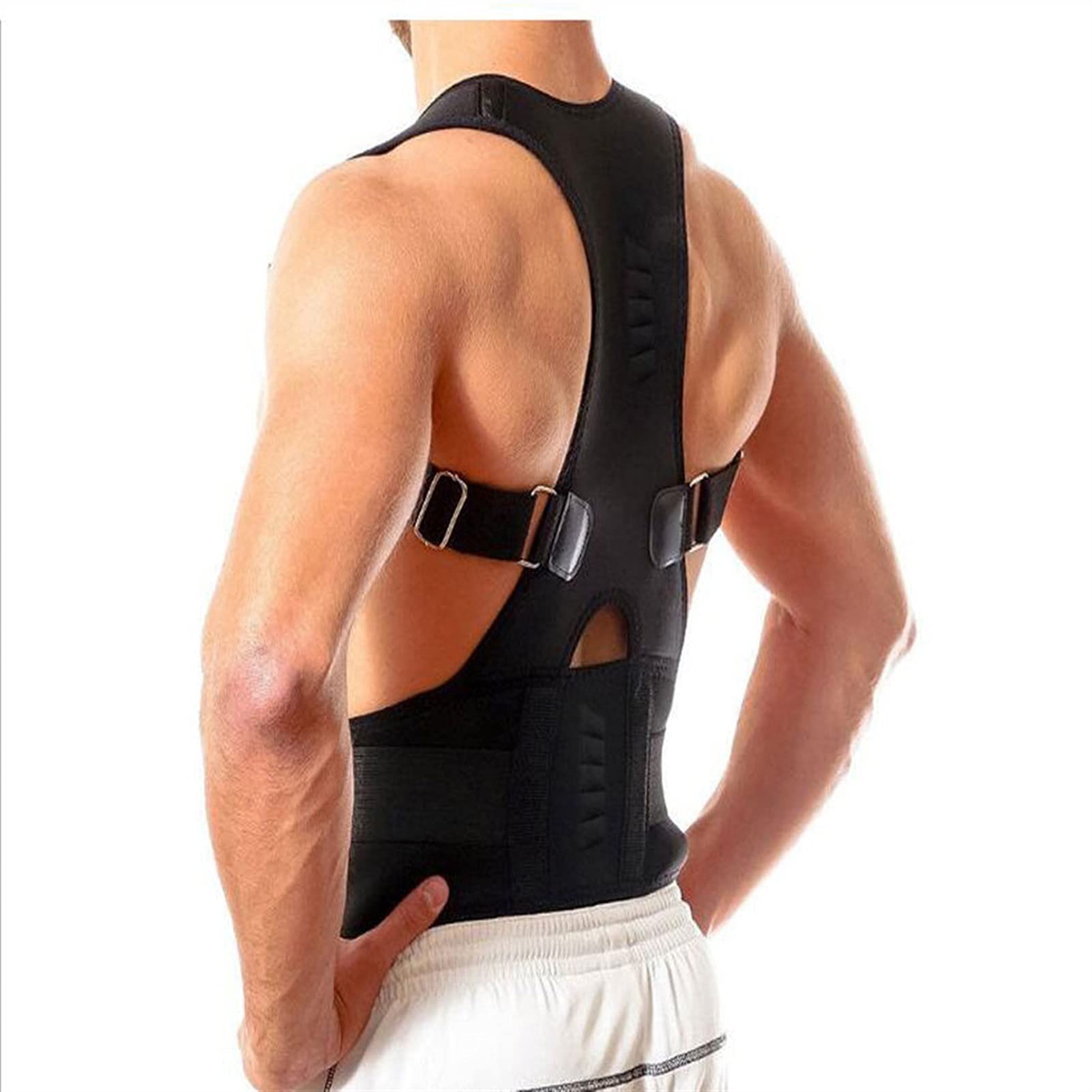 Corrector de Postura Cinturón de Soporte de Espalda de compresión para ciática, Hernia de Disco, escoliosis Soporte Lumbar para Mejorar la Postura Mantenga la Espalda Recta para Hombres y Mujeres 1