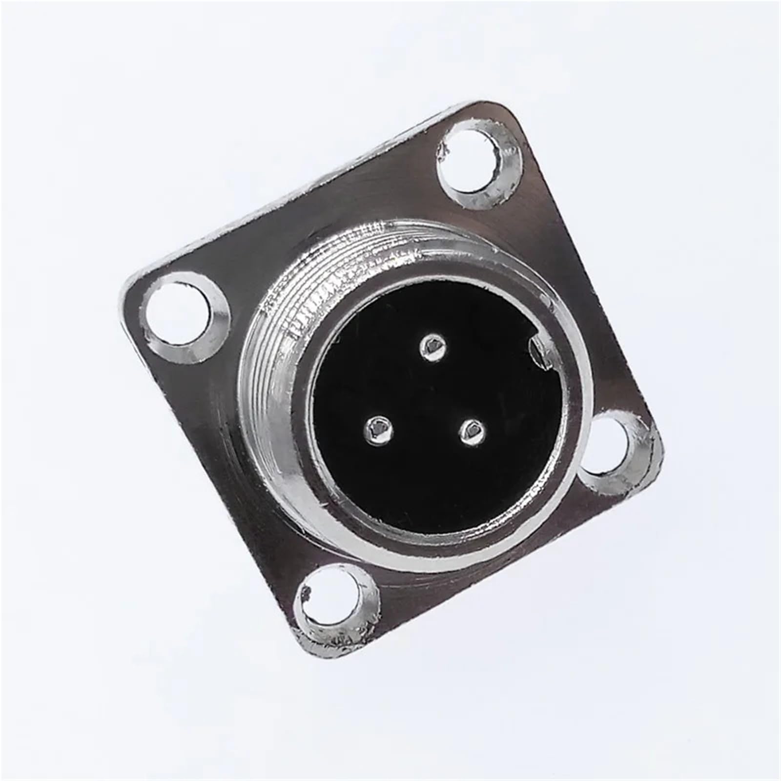 Conector aviacion GX12 4 pines base cuadrada brida 12mm 7