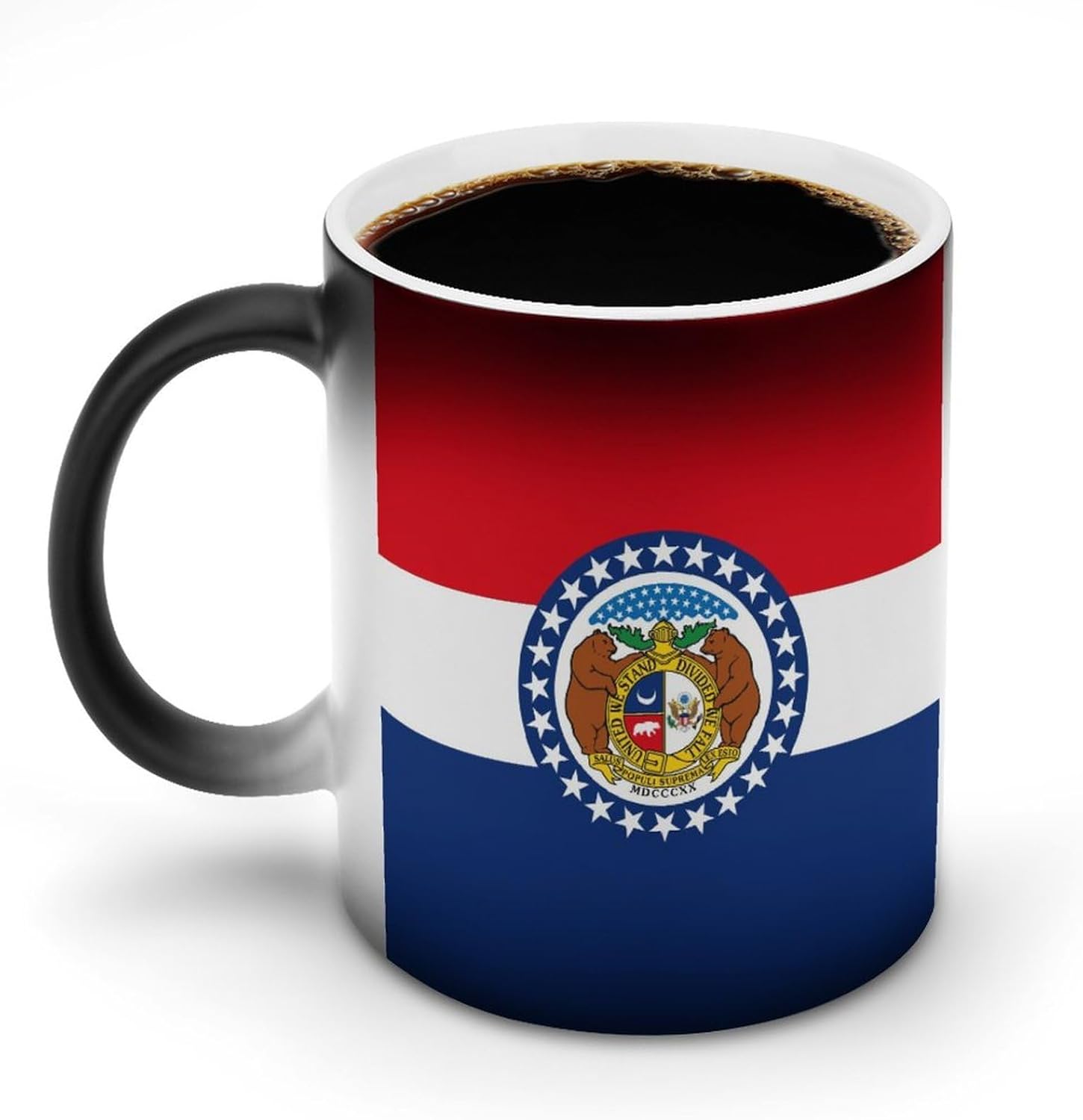Missouri State Flag Funny Color Changing Coffee Mug Ceramic Magic Cup Personalized Discoloration Tea Mugs