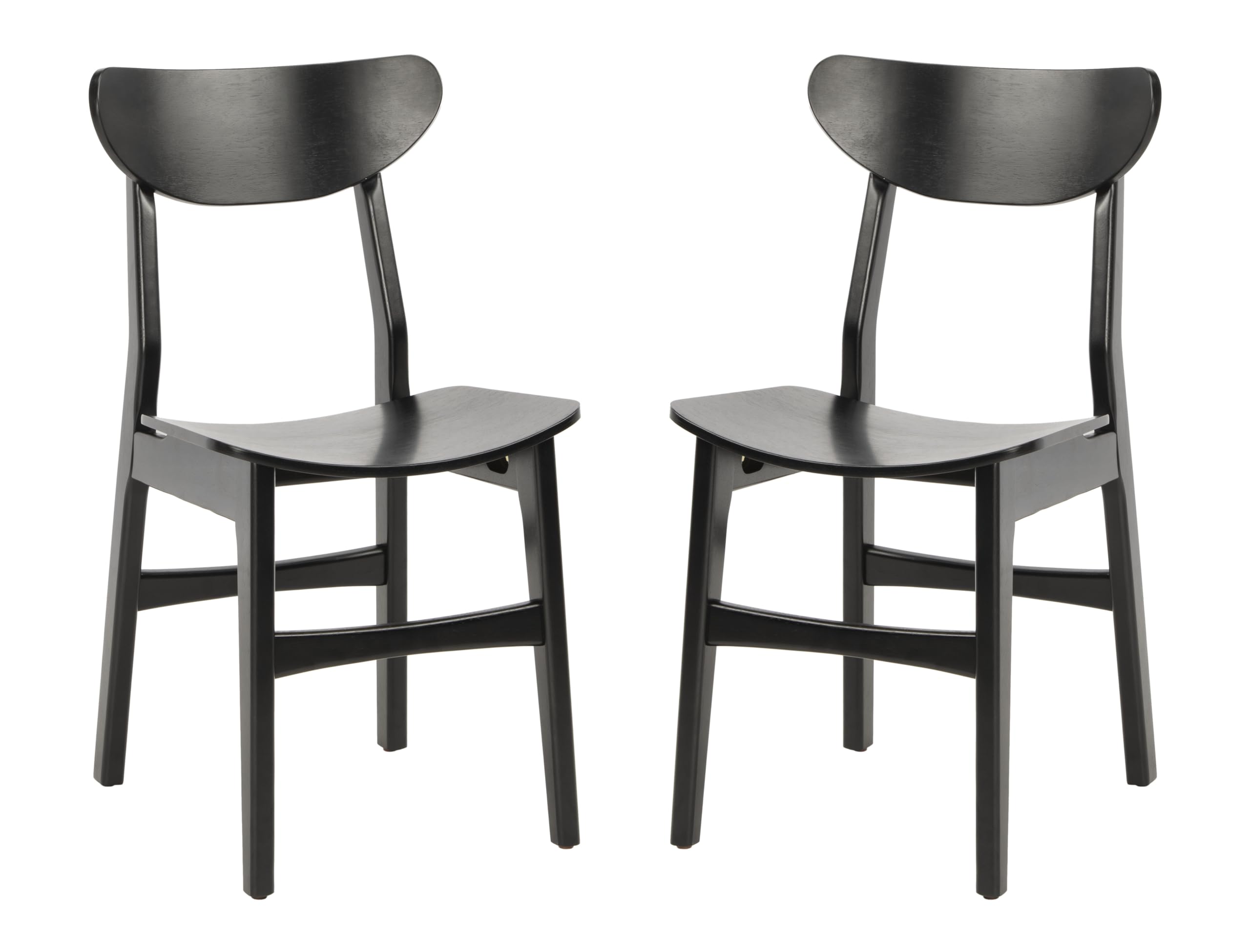 Safavieh Ensemble de 2 Chaises de Salle à Manger en Bois, Noir, 44 x 53 x 84