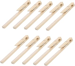 VILLCASE 10pcs Glass Laboratory Fixing Bamboo Clip Tools Tool Equipment Biological Clamp Test Chemical Wooden Clamps Experiment Useful Tube Holder Sturdy Clips