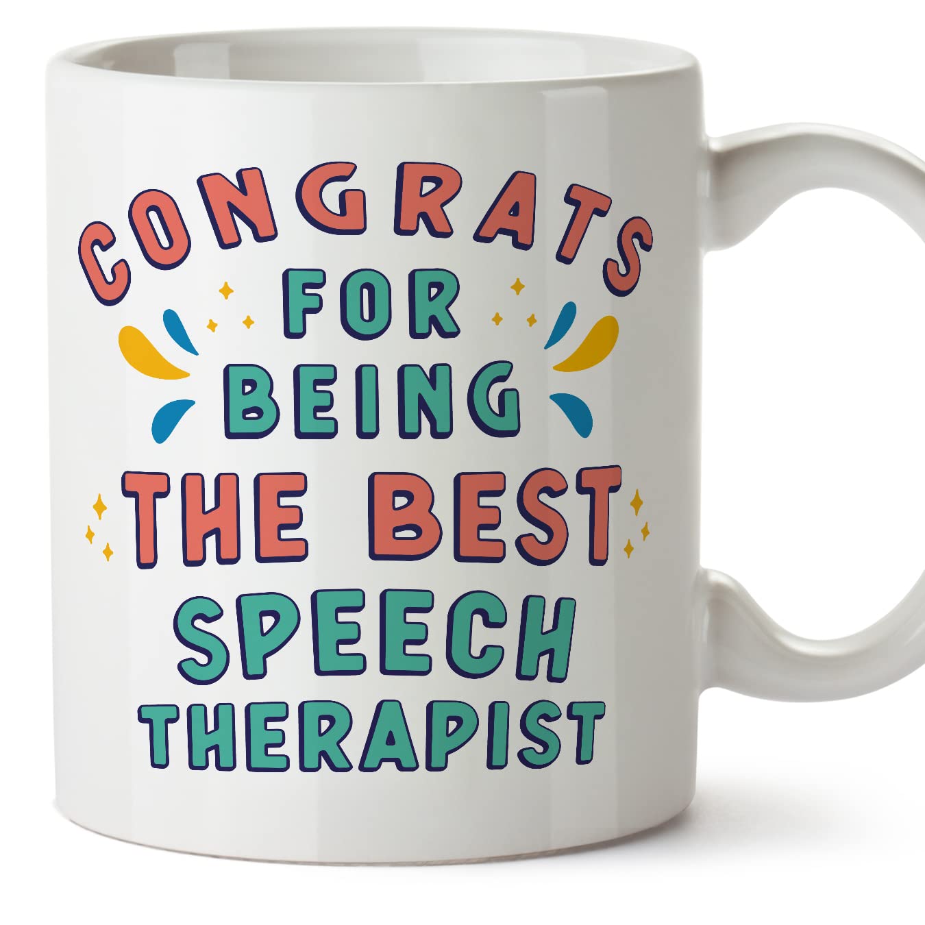 MUGFFINS Speech Therapist Mug - in English - Congrats for Being The Best - Funny Gift for Colleagues - Ceramic 11oz Mug