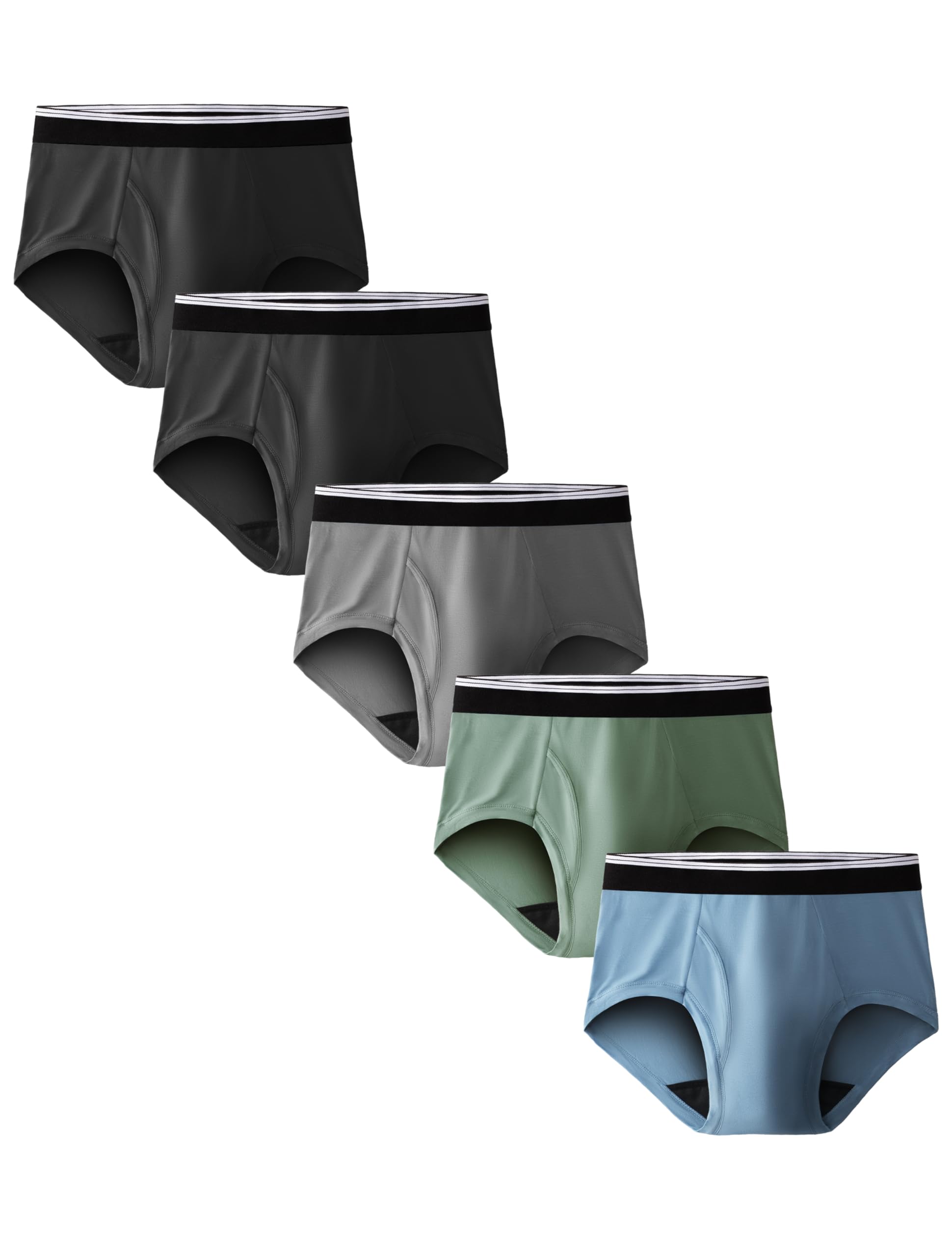 TIICHOO Incontinence Underwear for Men Washable Mens Incontinence Briefs Leak Proof 50 ml Absorbency 5 Pack