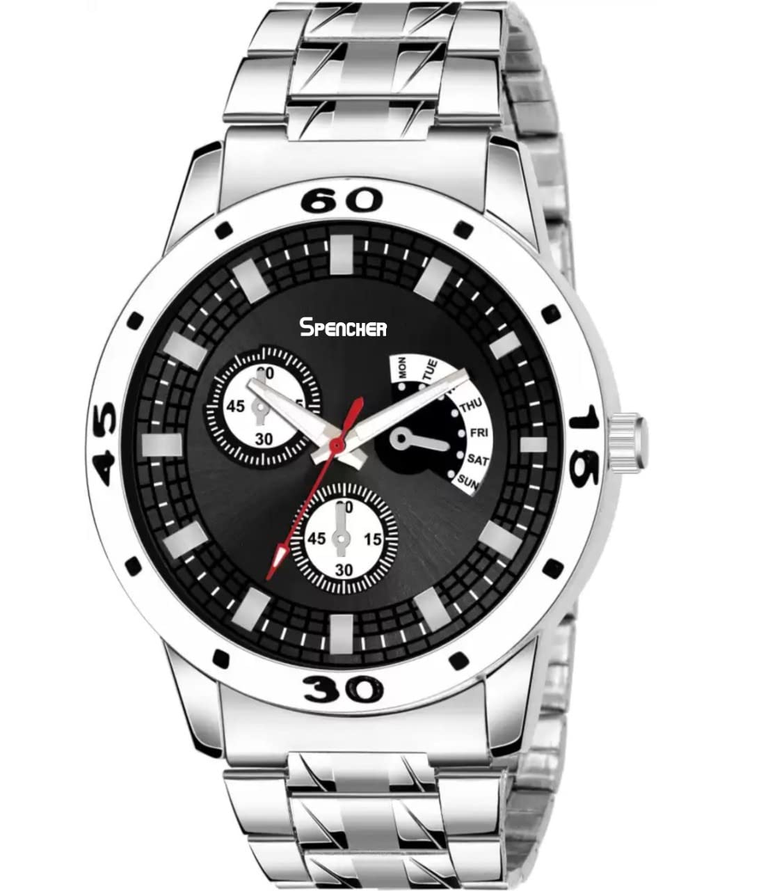 Spencher Analog Stainless Steel Wrist Watch for Men & Boys (B0B65WQ8GM) Amazon Price History, Amazon Price Tracker