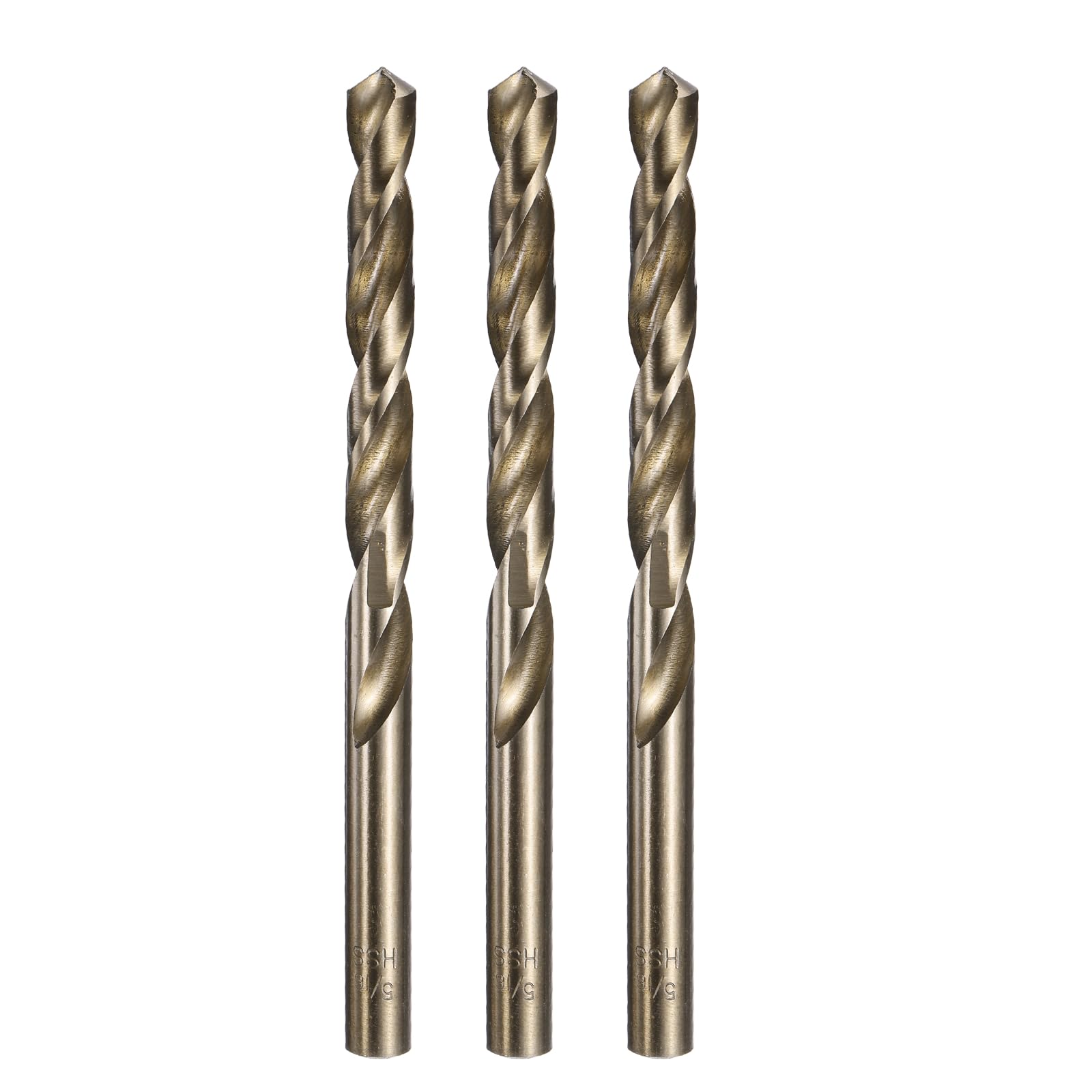 sourcing map 3pcs 5/16" M35 Cobalt Twist Drill Bits High-Speed Steel