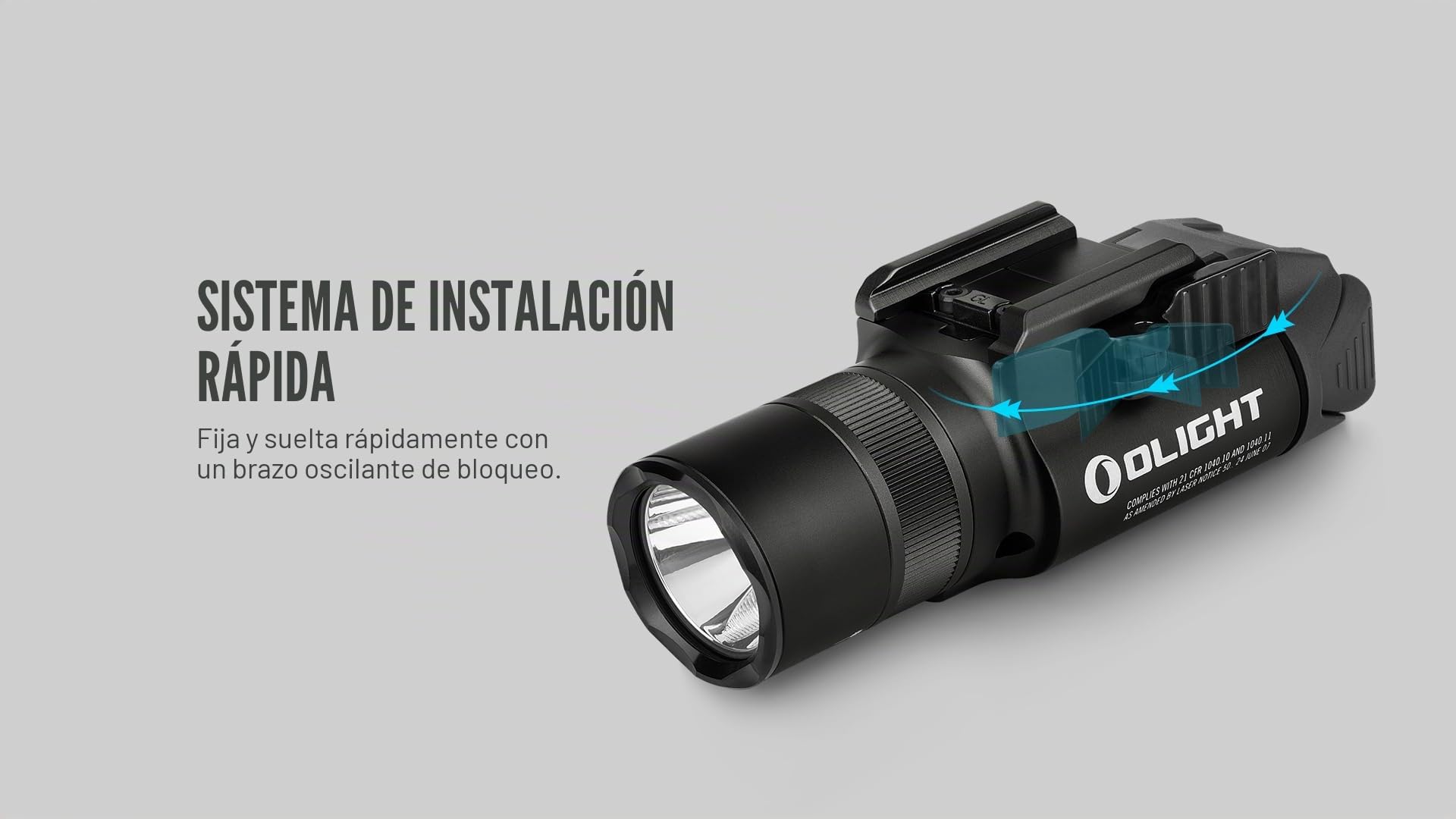 OLIGHT Baldr Pro R 1350LM 200M Linterna Lámpara Luz Recargable USB | con LED Luz Blanco Compatible Batería Incorporada para Actividades Deportivas Negro