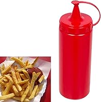 Vista 2 de 2 piezas de 13 oz botella de plástico exprimible condimento ketchup mostaza aceite mayonesa salsa