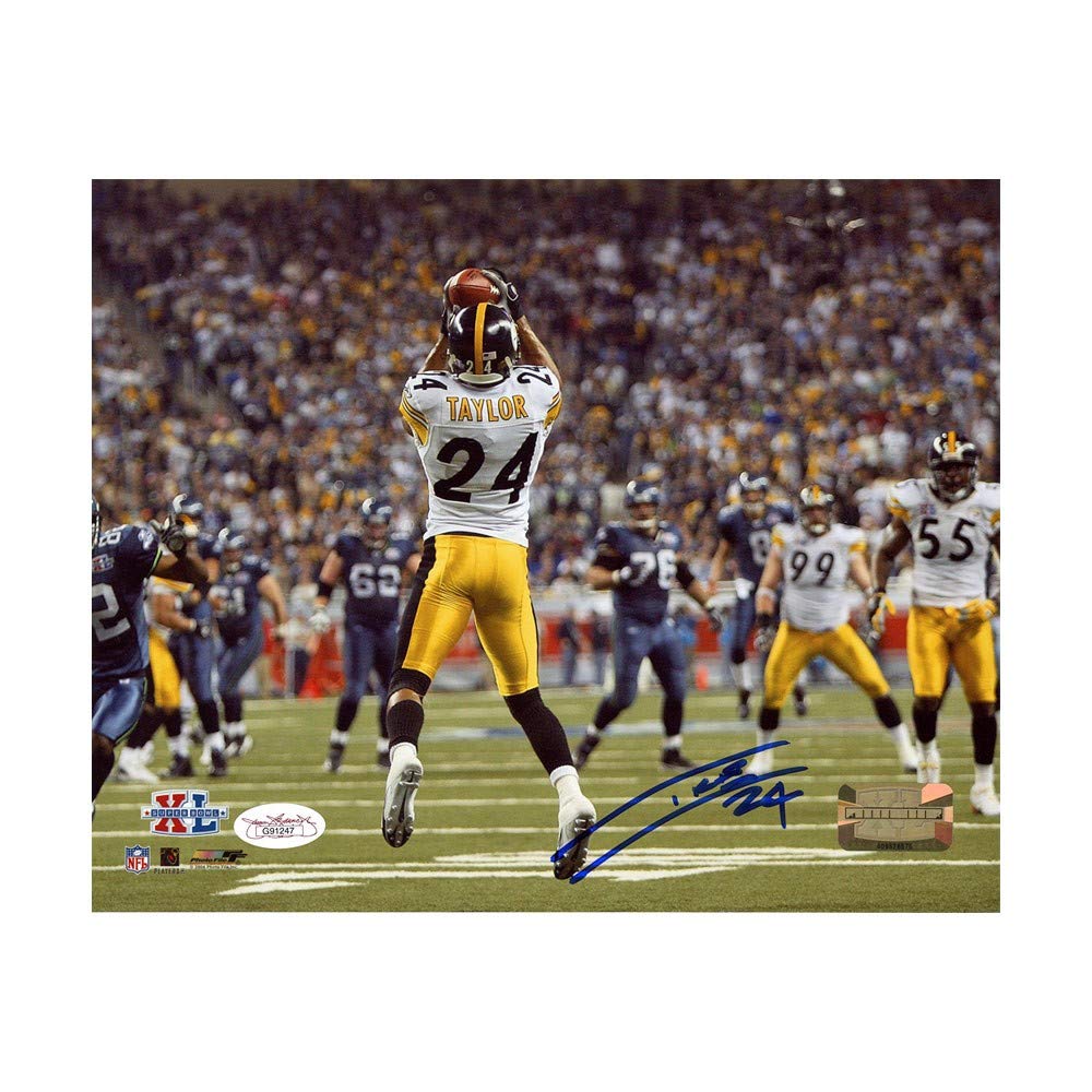 Ike Taylor Autographed Pittsburgh Steelers 8x10 Photo Blue Interception Jsa Coa At Amazon S Sports Collectibles Store