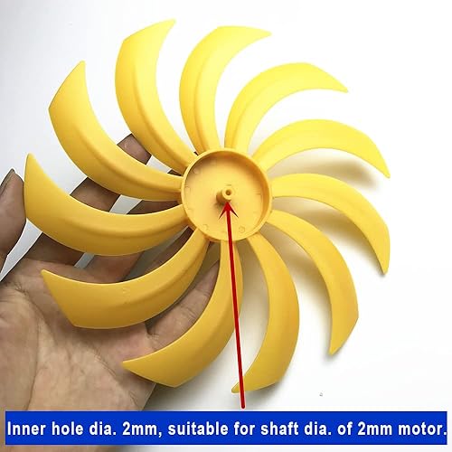 Miniatura 4 de QINIZX Cuchilla de ventilador de plástico de 69 pulgadas 11 hojas con accesorios de motor de orificio redondo de 0078 pulgadas repuesto para aspas