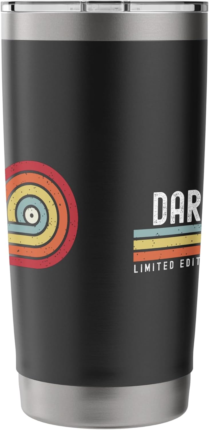 I Love Darryl Personalized Retro Sunset First Name Stainless Steel Insulated Tumbler - Image 2