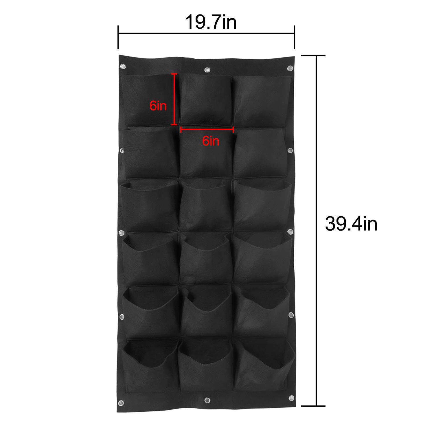 ZOENHOU Paquete de 2 macetas Verticales de jardín con 36 amplios Bolsillos, Bolsas para macetas Colgantes en la Pared, Bolsa de Fieltro para Colocar en la Pared, para balcón, Hierbas, suculentas,