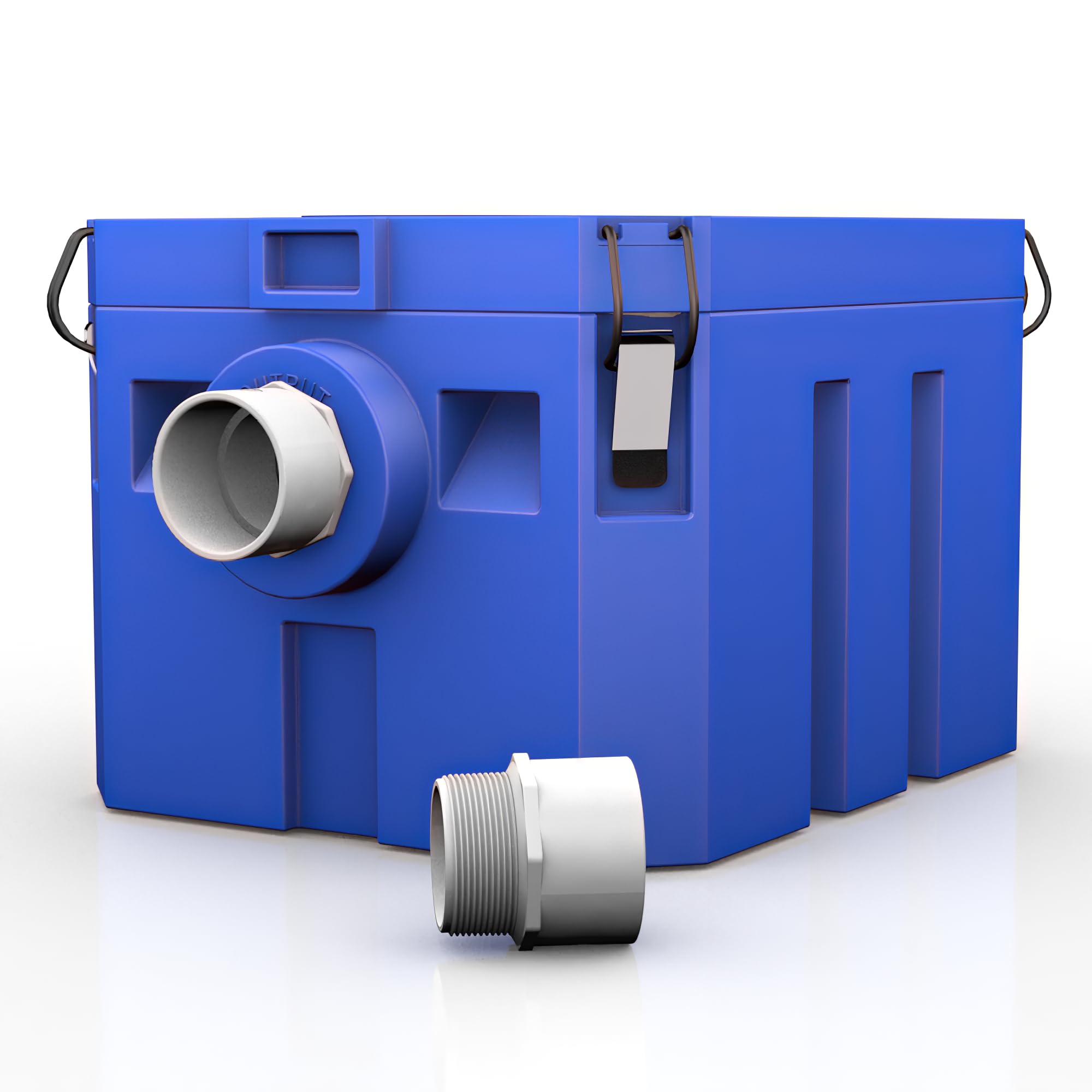 Grease trap 5 GPM + 2 adapters male - smooth