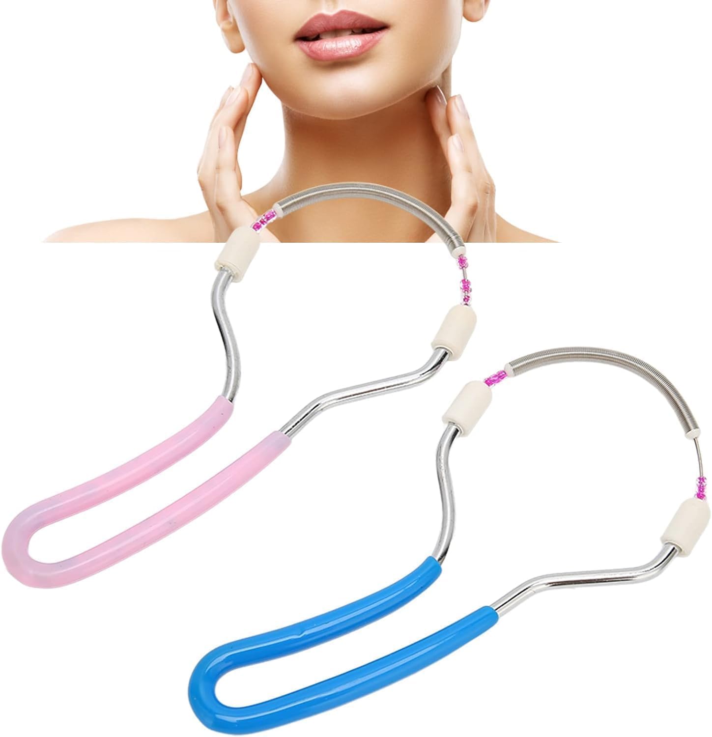 Portable Painless Spring Facial Hair Remover for Women - Threading Tool Epilator for Unwanted Hair on Upper Lip, Chin, Face & Body - Effective Tweezer Stick Plucker-image-17