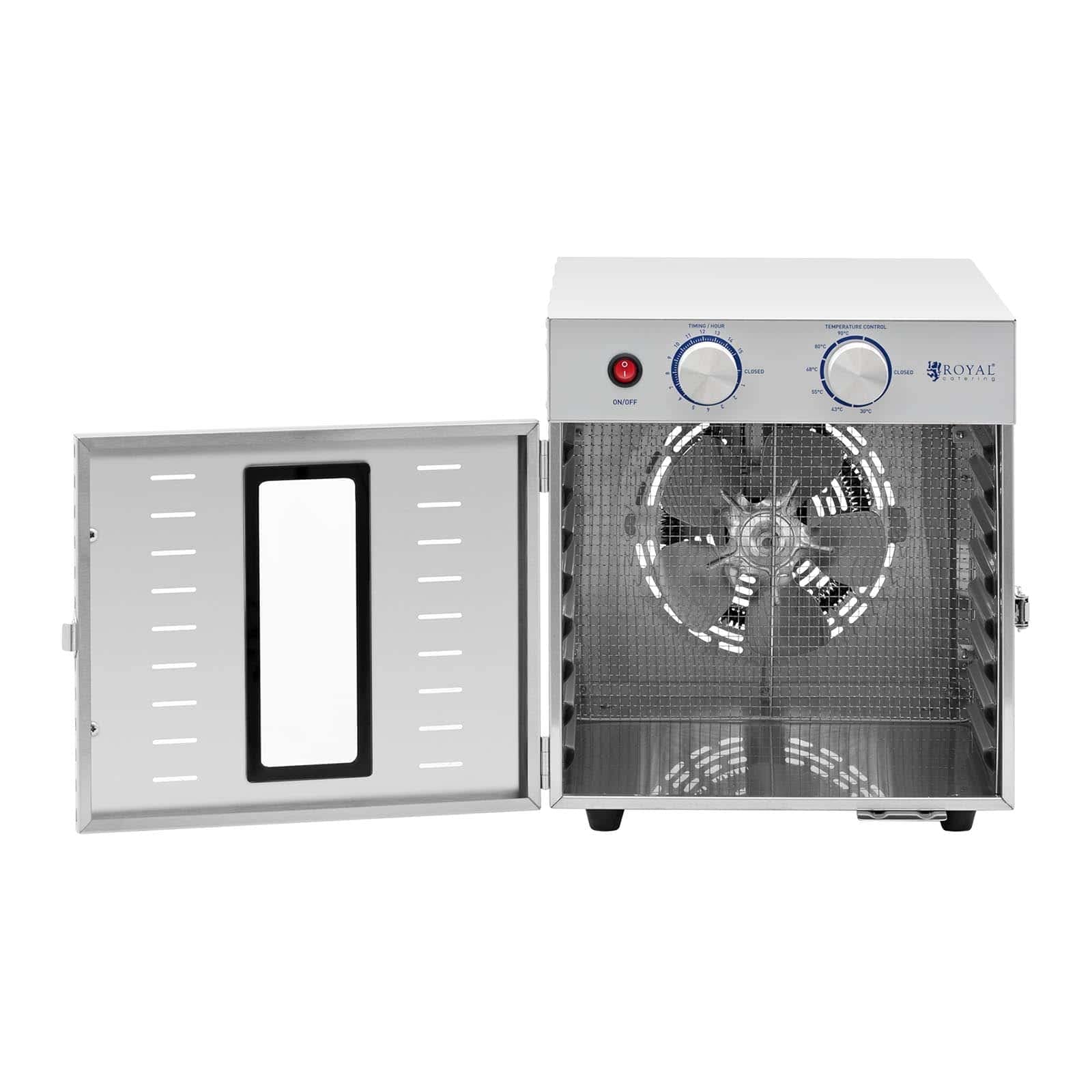 Royal Catering RCDA-800/23S Déshydrateur alimentaire 800 W 8 étagères Sèche alimentaire Déshydrateur professionnel