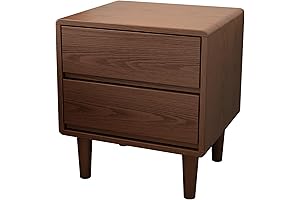 Mid-Century Modern Nightstand: Rustic Pine Elegance for Your Bedside