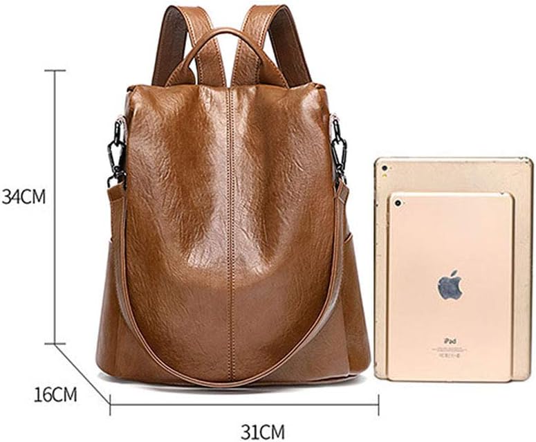 MINTEGRA Women PU Leather Backpack Vintage Travel Daypack Bags Weekender Rucksack Laptop Briefcase