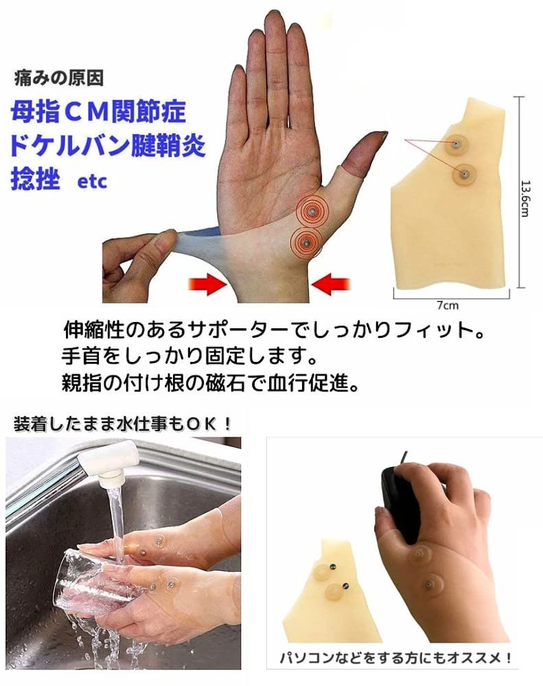Amazon | リタプロショップ® 親指サポーター 磁気サポーター 手首