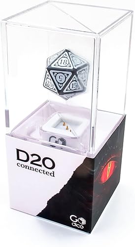 GoDice D20 Connected - El primer troquel poliédrico conectado del mundo para juegos de rol en línea. Se conecta a las plataformas Roll20, Foundry