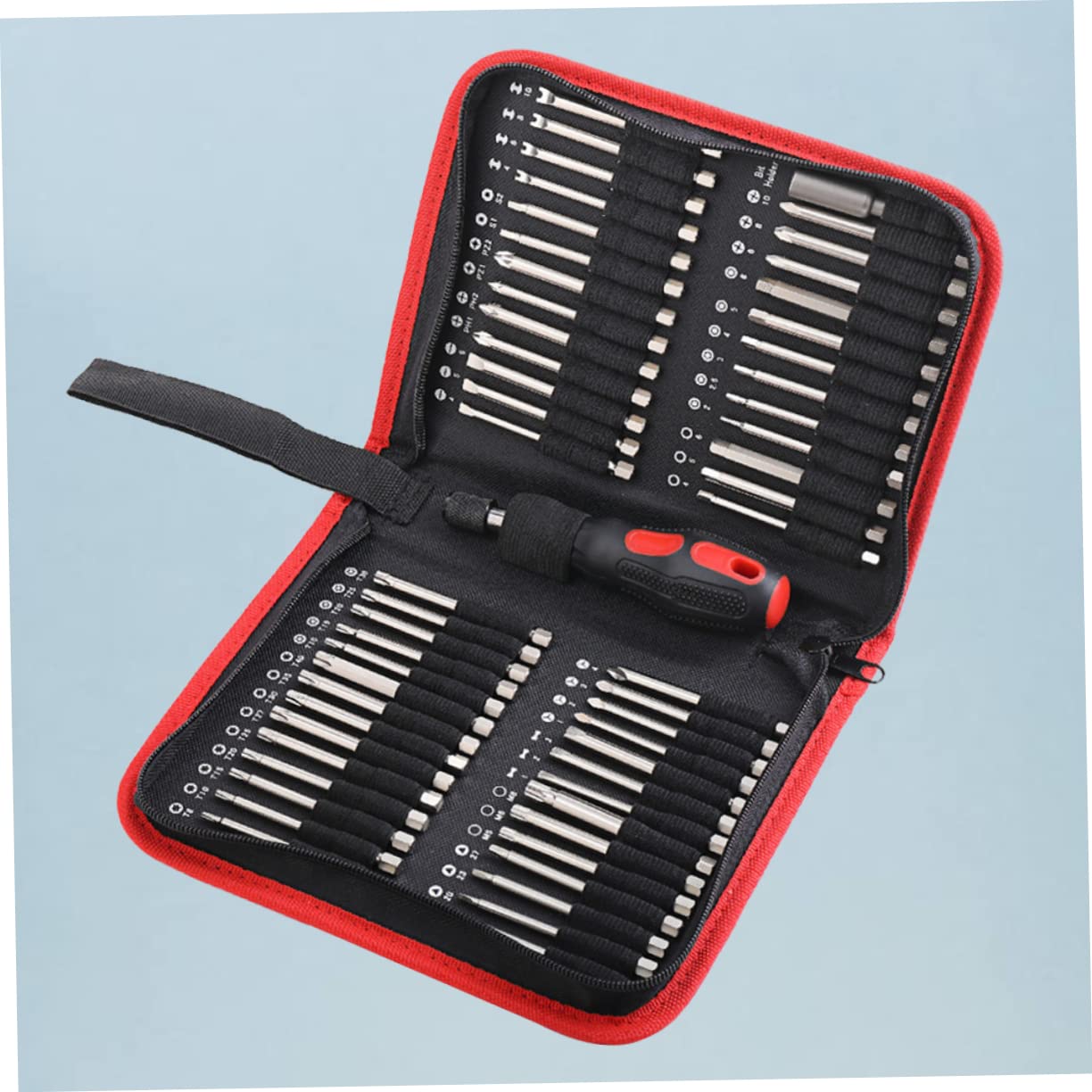 Juego de 55 Brocas Electrónicas S2 de Metal para Destornillador | Puntas Estrella, Hexagonales, Cruzadas y Triangulares, 1 Set, Uso en Taladro Recargable y Herramientas Eléctricas