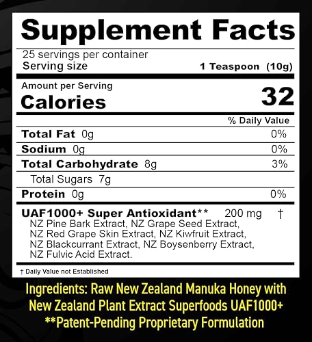 Miniatura 2 de FREZZOR Miel de manuka cruda certificada de Nueva Zelanda con UAF1000+ (8.8 oz/250 g) 1000 veces más potencia, el mejor regalo para apoyar el