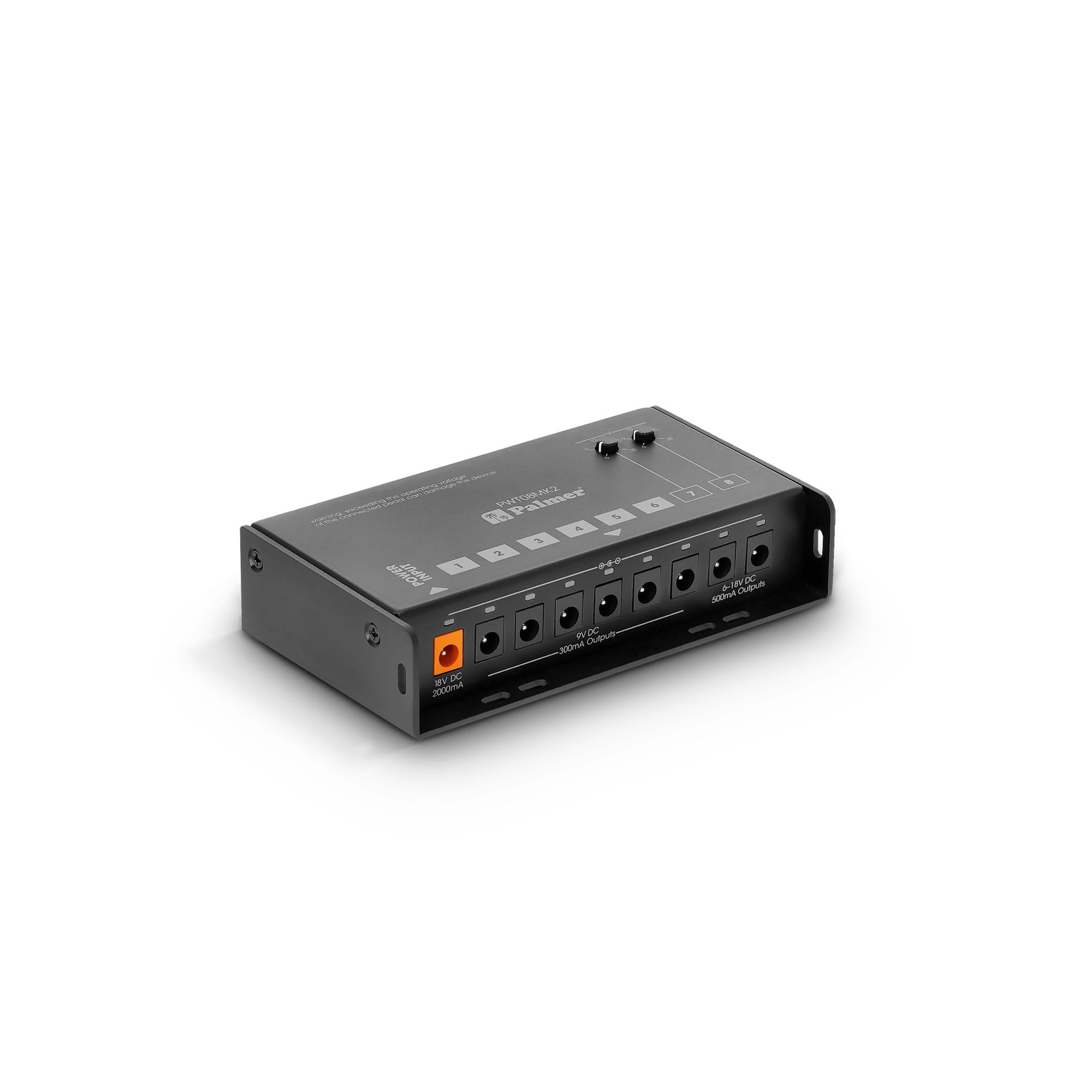 Palmer PWT 08 MK2 - Universelles Pedalboard Netzteil, 8 Ausgänge, schwarz