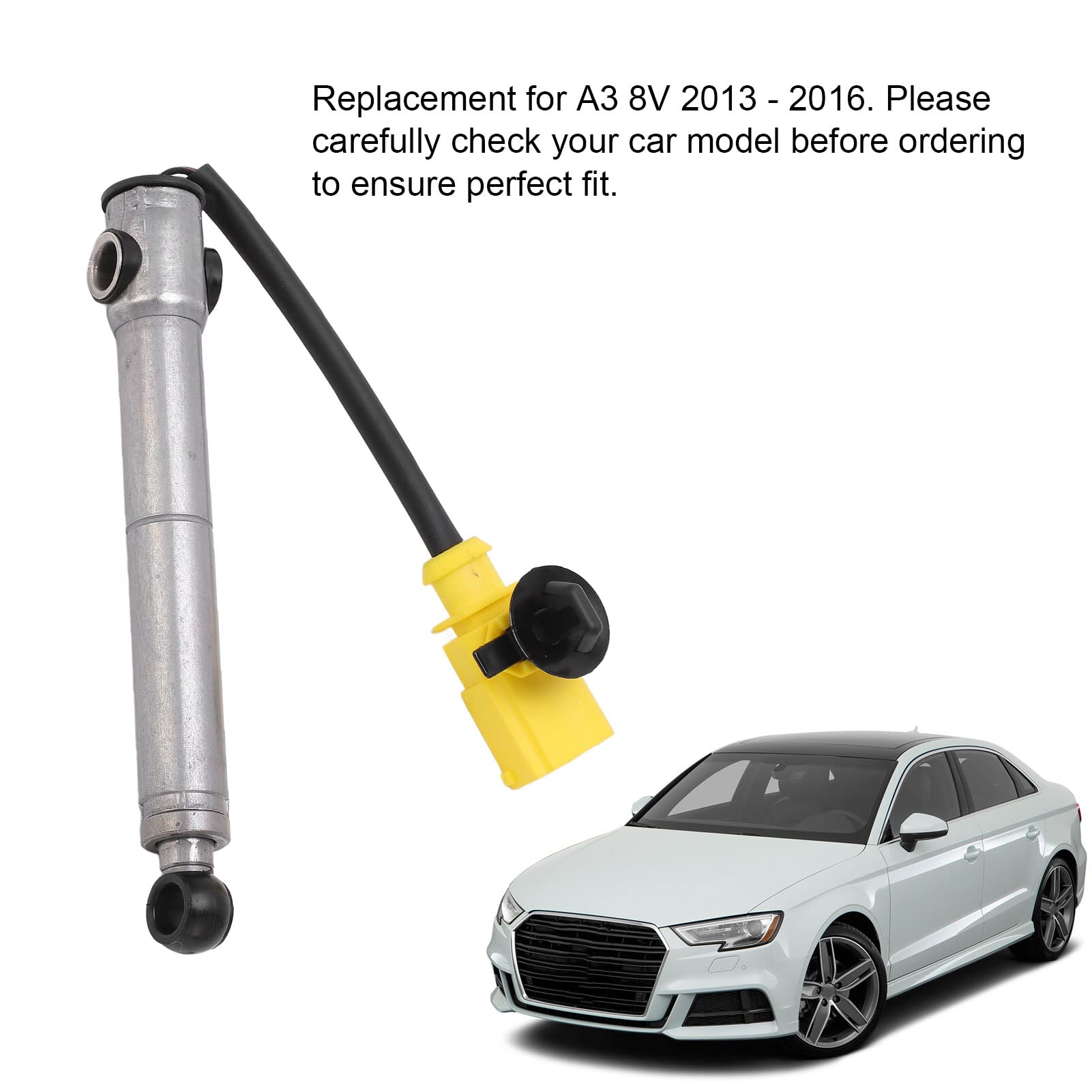 Aramox Attivatore Cerniera Cofano, Attivatore Cerniera Cofano Anteriore a 3 Pin 8V0823823F Sostituzione Ad Alte Prestazioni per 8V 2013-2016