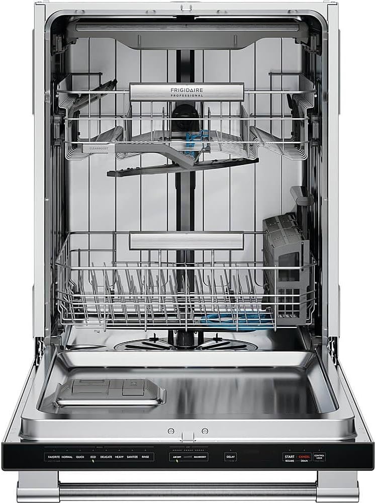 Frigidaire Professional 24 in. Top Control Built-in Tall Tub Dishwasher in Stainless Steel 47dBA with CleanBoost Technology