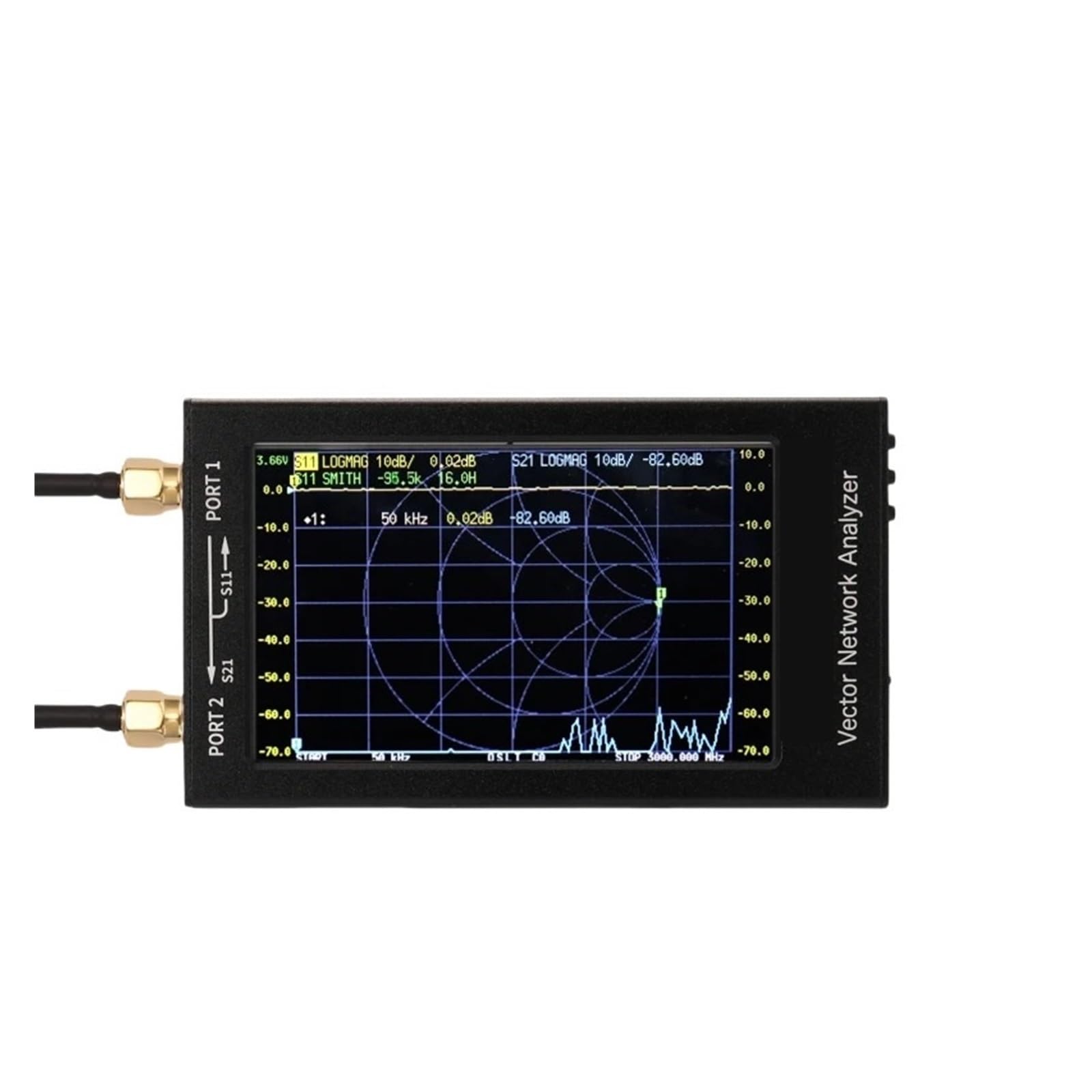 Analizador de red, Analizador De Red Vectorial 3 GHz Pantalla Táctil 4,3" Portátil