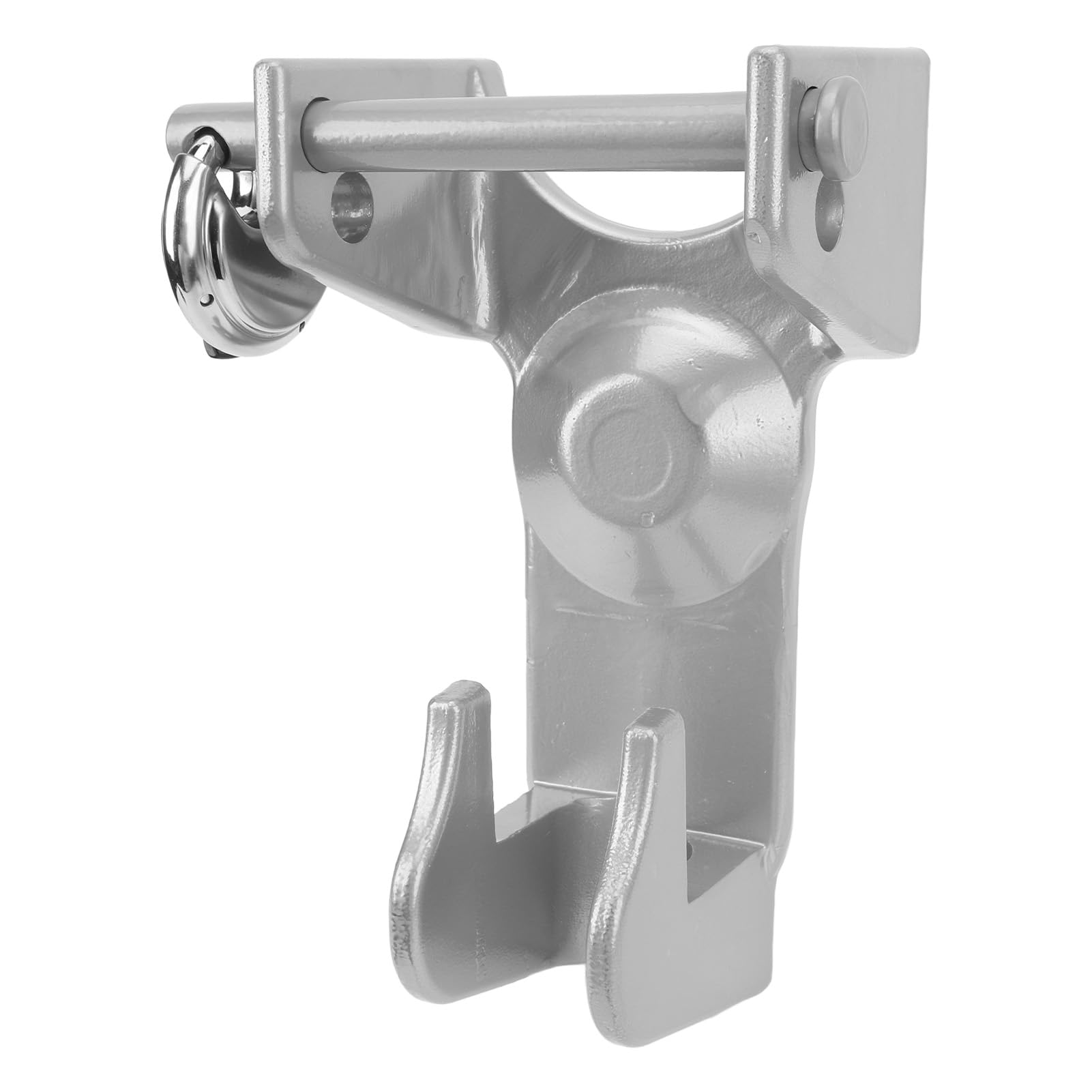 Cryfokt Cerradura de Enganche de Remolque, Grado Profesional, Ajustable, 2 Pines para Transportadores de Ganado, Material de Acero Inoxidable (Silver)
