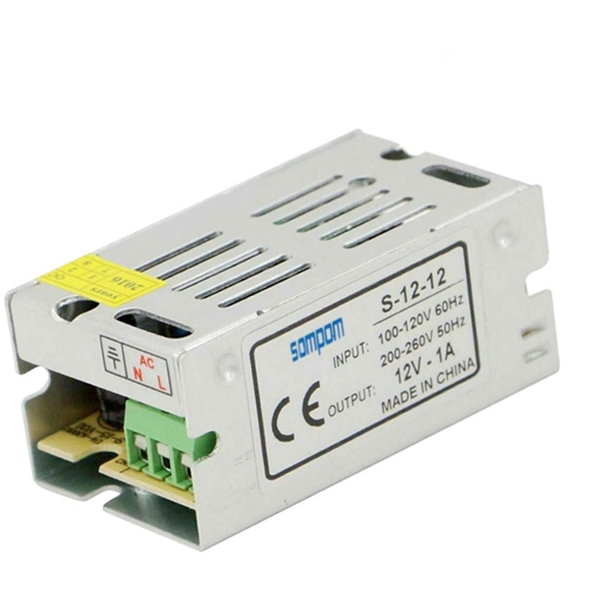 12W LED Driver Transformer 240V AC to 12V DC Power Supply for LED Lighting, Reliable Compact Converter for Indoor Use